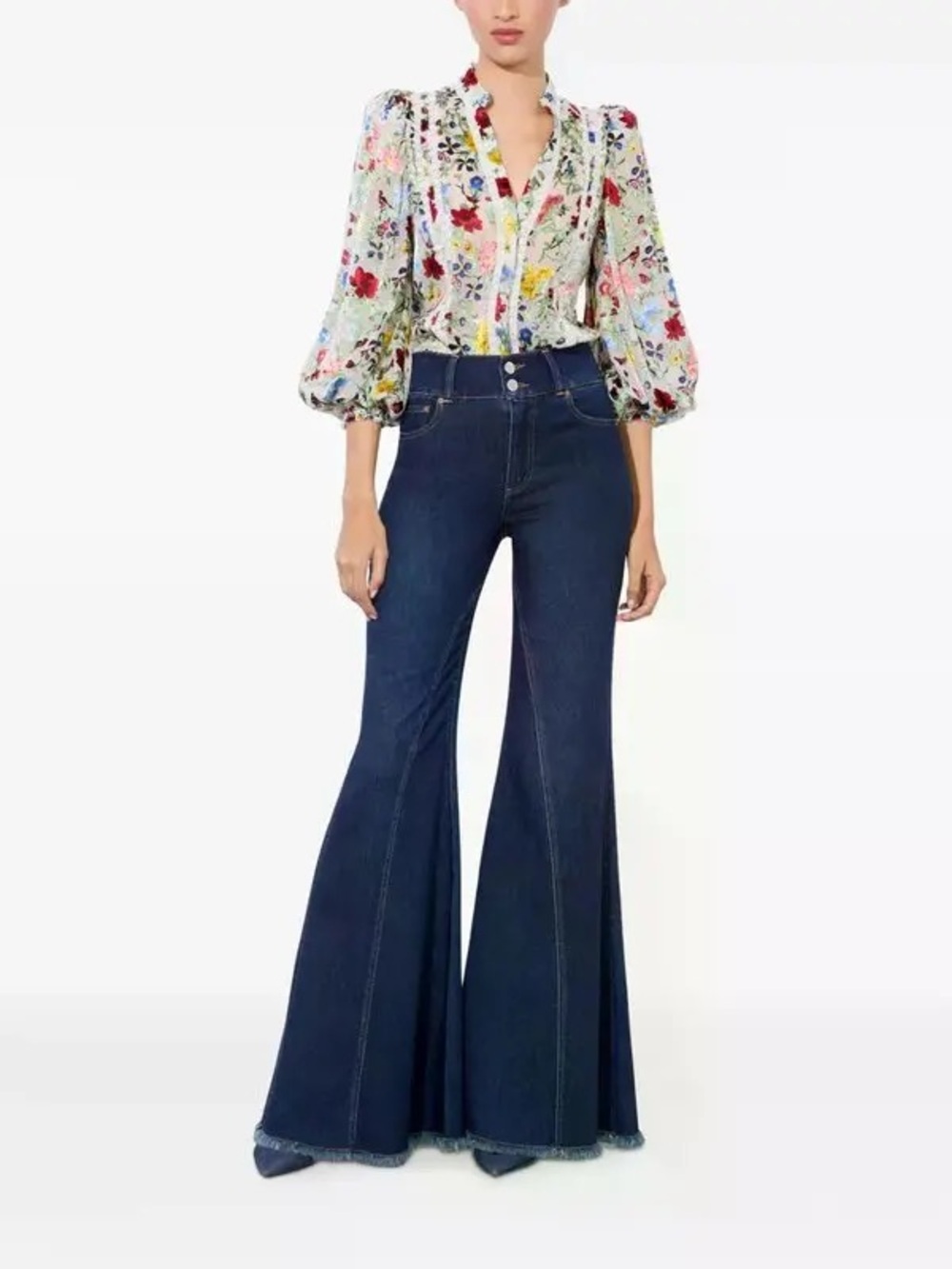 ALICE & OLIVIA • NWT Arlette floral blouse - XS long sleeve - Picture 4 of 10